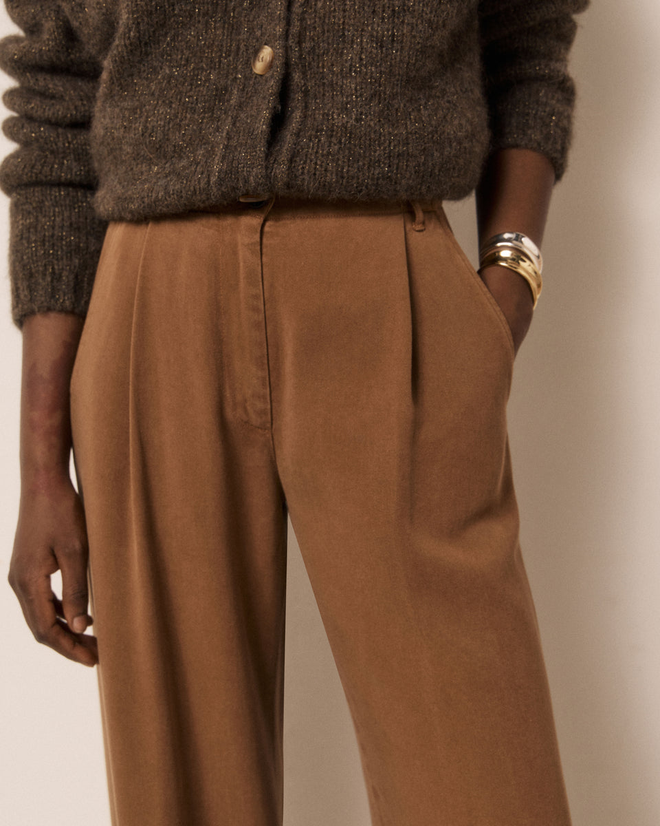 Paradise Women's Cognac Corduroy Pants - Image 3