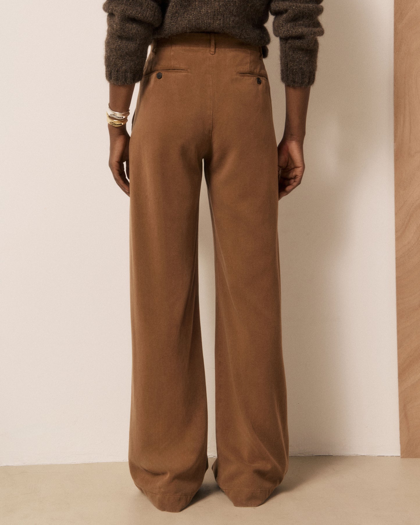 Pantalon Femme en Tencel Cognac Paradise