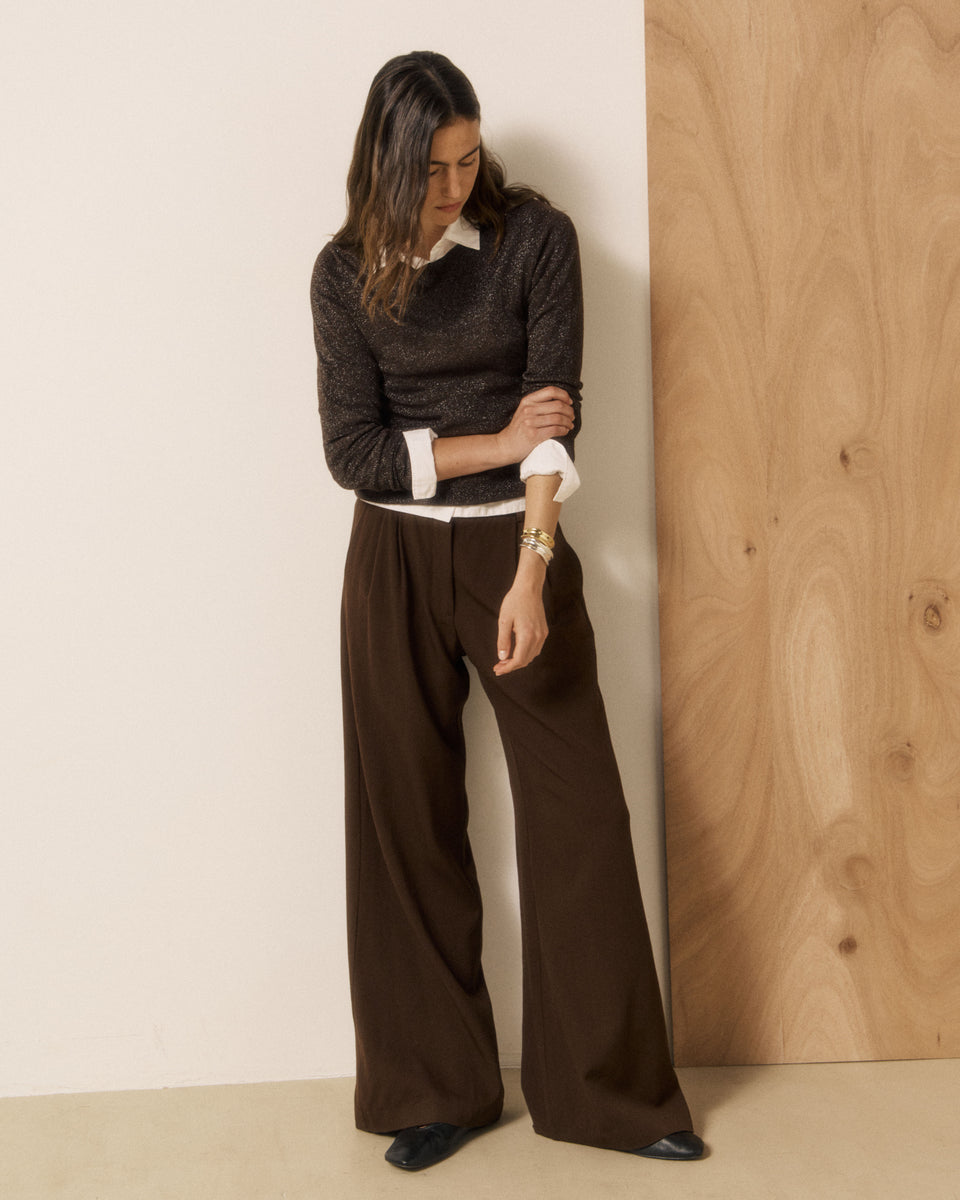 Passion Women's Brown Extra-Fine Virgin Wool Pants - Image 3