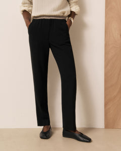 Pantalon Femme en Crêpe Noir Pirol