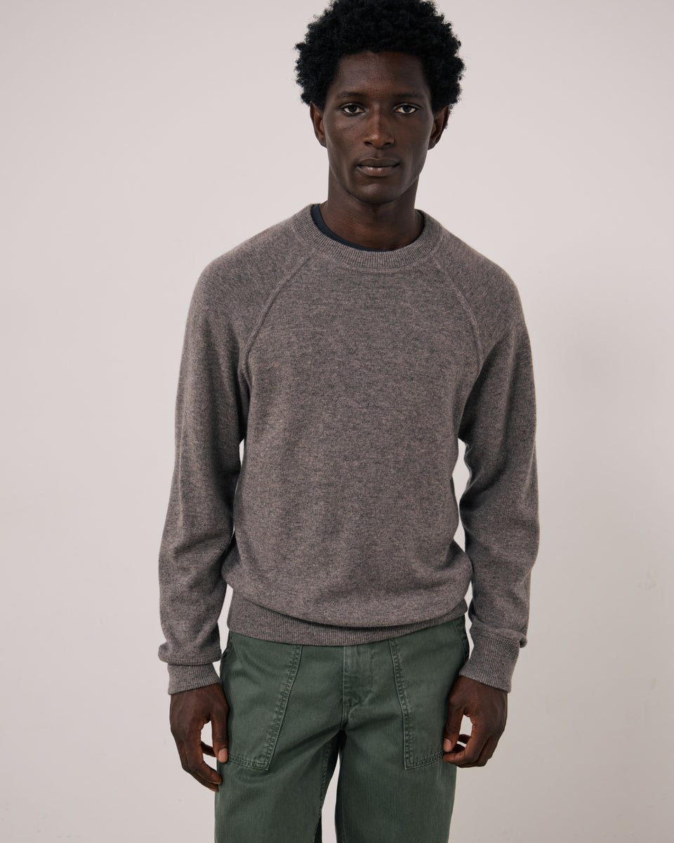 Cashmere Sweat Men's Brown Wool & Cashmere Sweater - Image principale