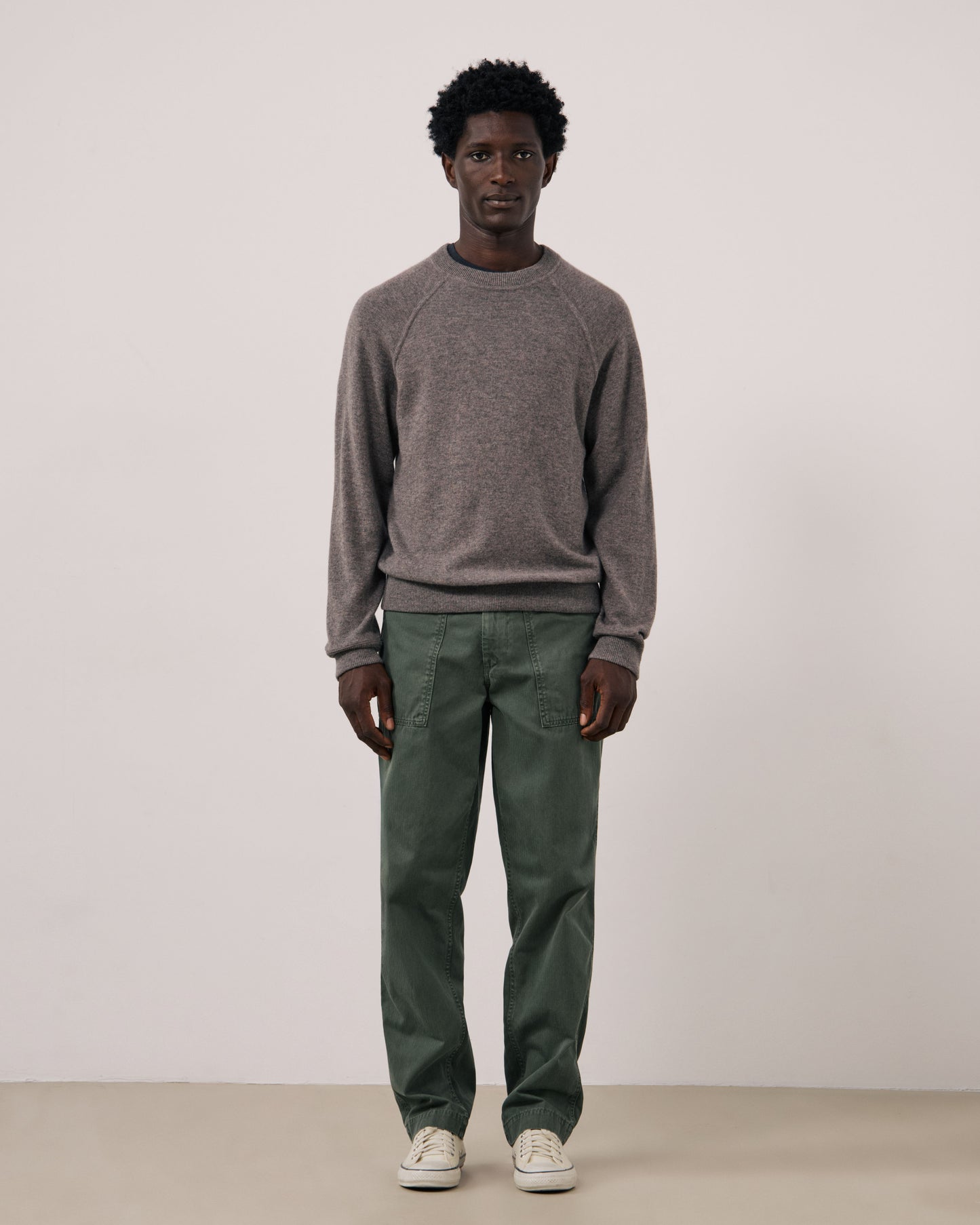 Pull Homme en Laine & Cachemire Marron Cashmere Sweat