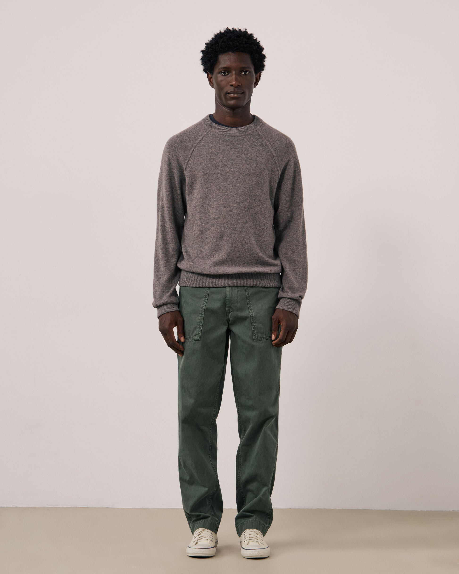 Pull Homme en Laine & Cachemire Marron Cashmere Sweat