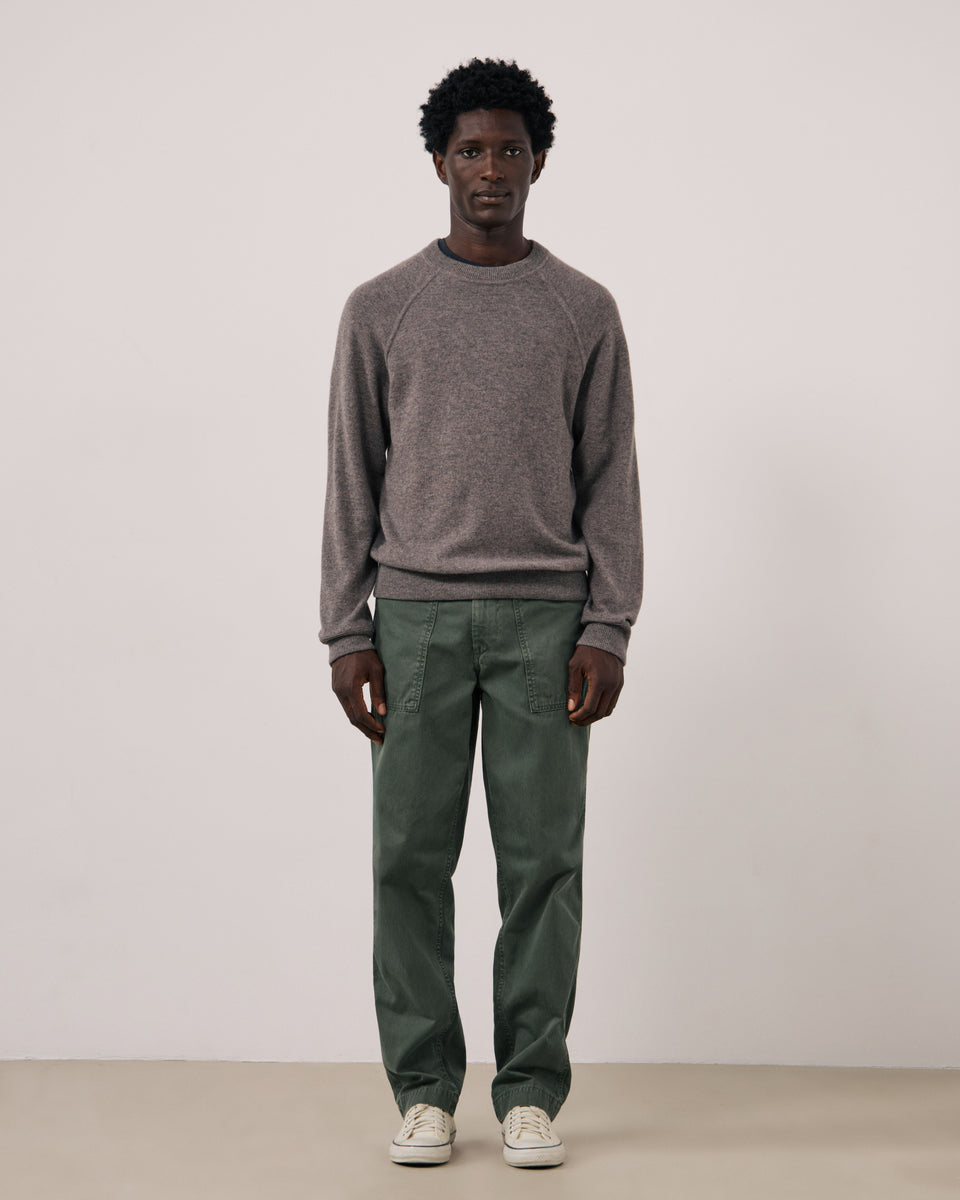 Cashmere Sweat Men's Brown Wool & Cashmere Sweater - Image 2