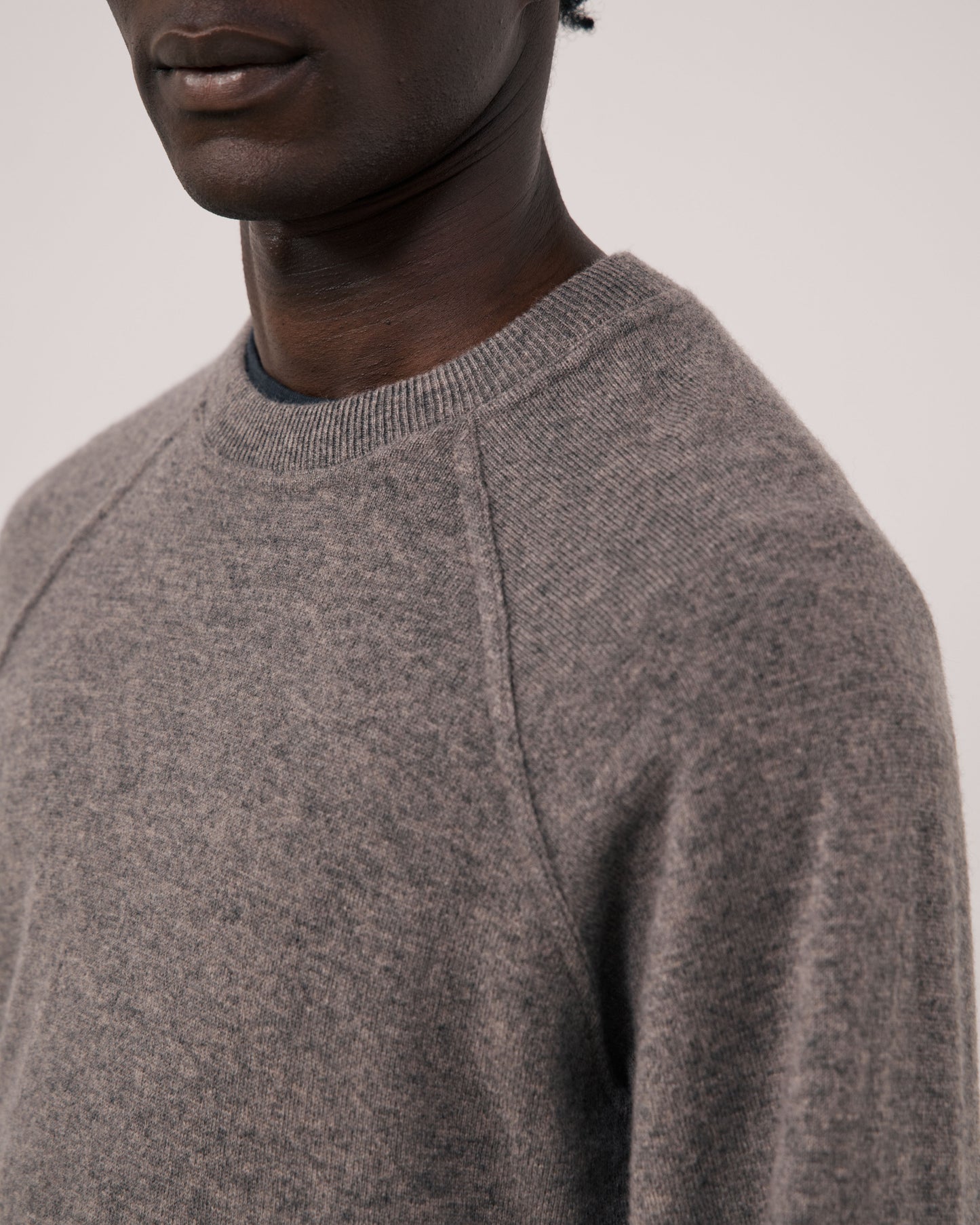 Pull Homme en Laine & Cachemire Marron Cashmere Sweat