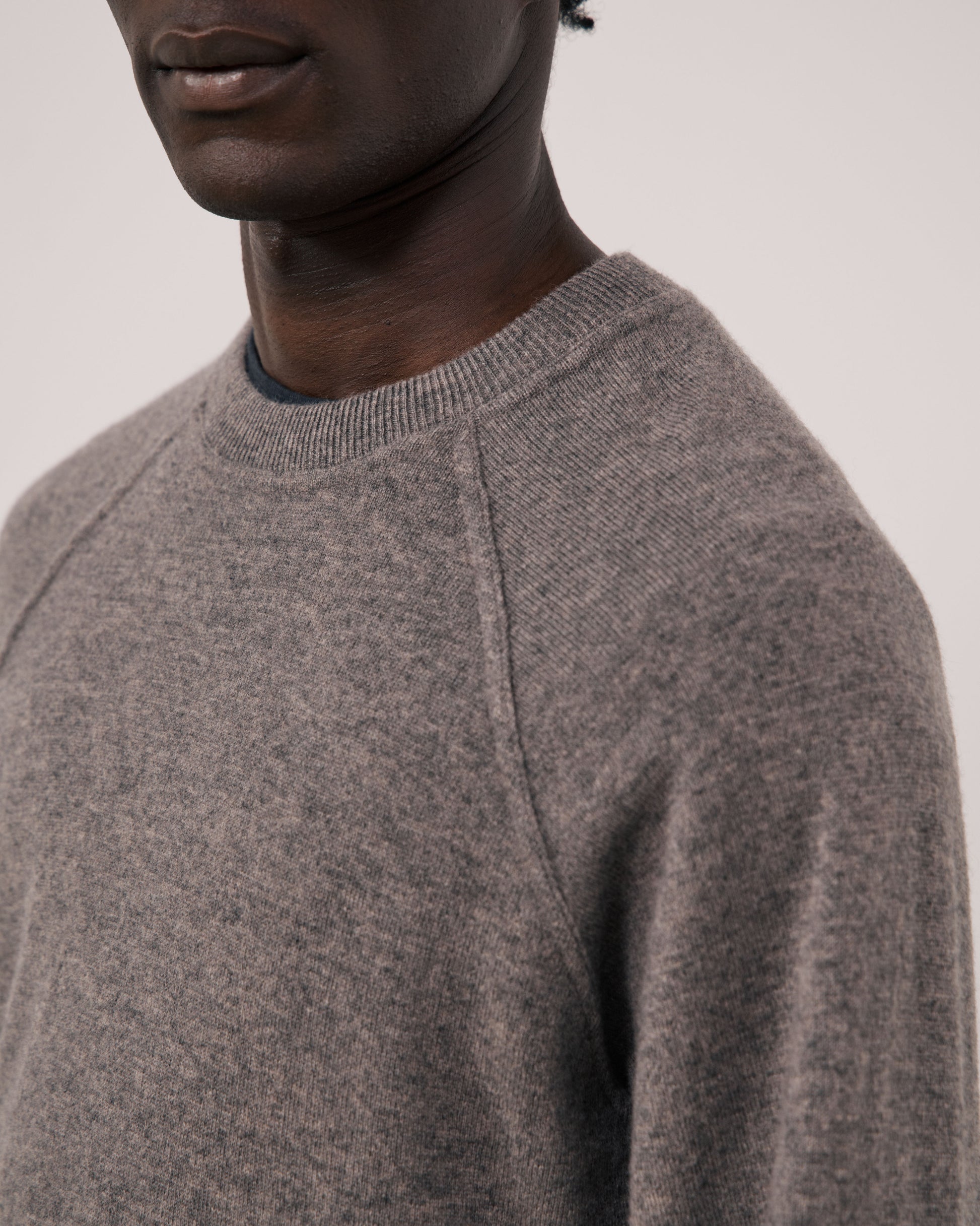 Pull Homme en Laine & Cachemire Marron Cashmere Sweat