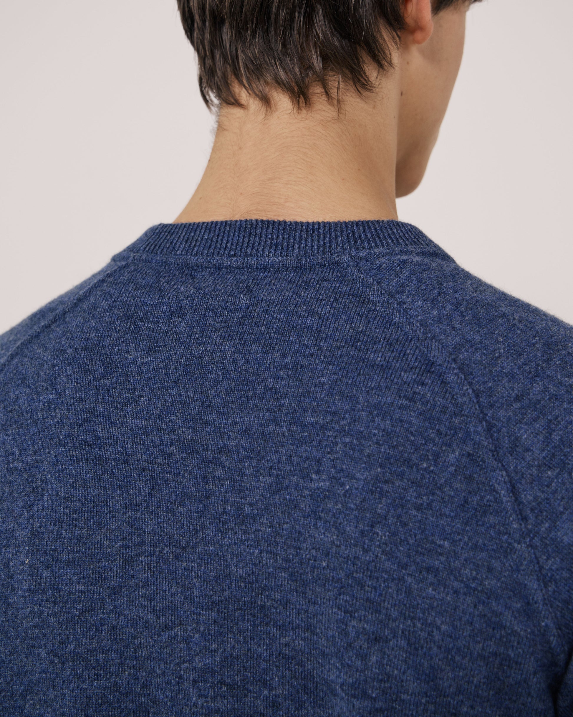 Pull Homme en Laine & Cachemire Bleu Indigo Cashmere Sweat