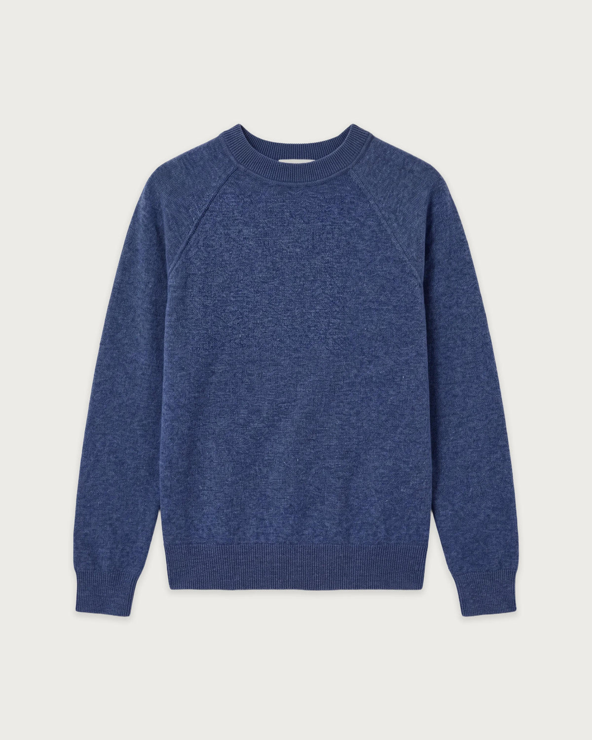 Herrenpullover aus Wolle & Kaschmir in Indigo Blau Cashmere Sweat