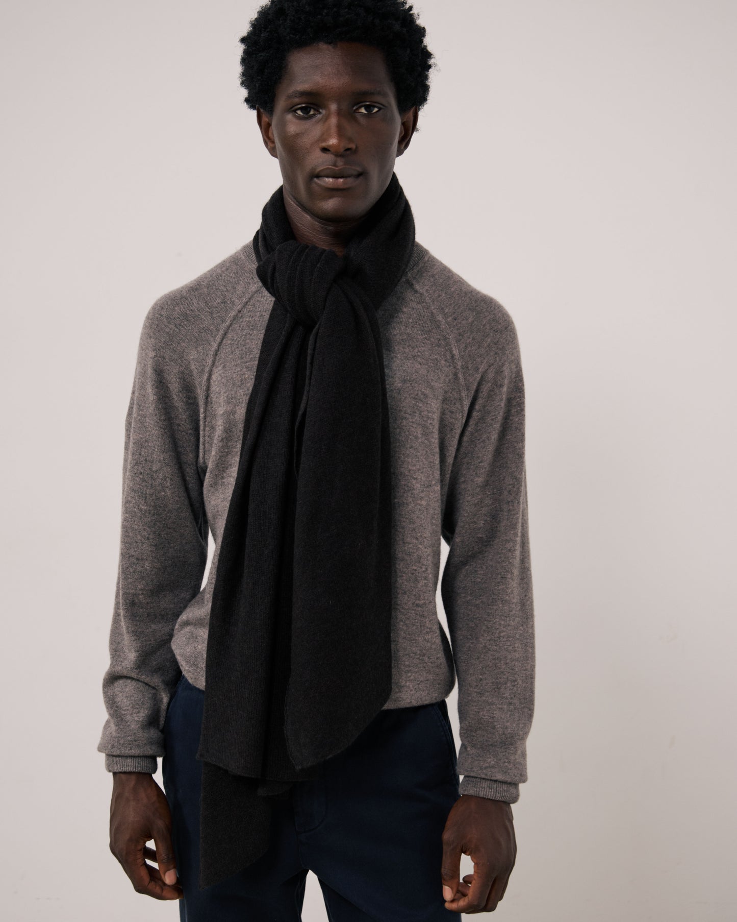 Echarpe Homme en Laine & Cachemire Marron