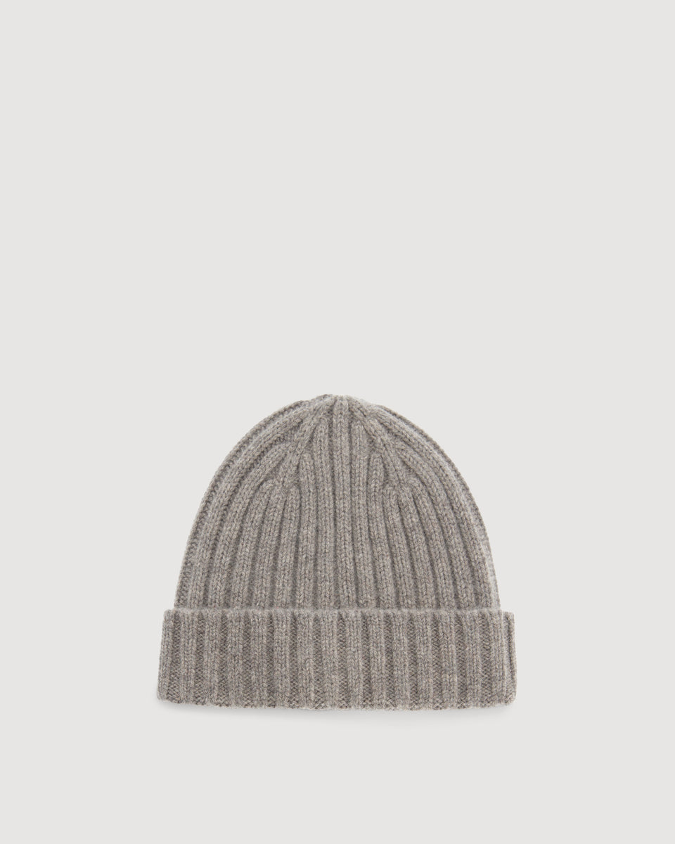 Men's Brown Wool & Cashmere Beanie - Image 3