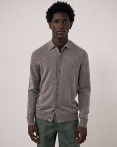 Pull Homme en Laine & Cachemire Marron Cashmere Polo