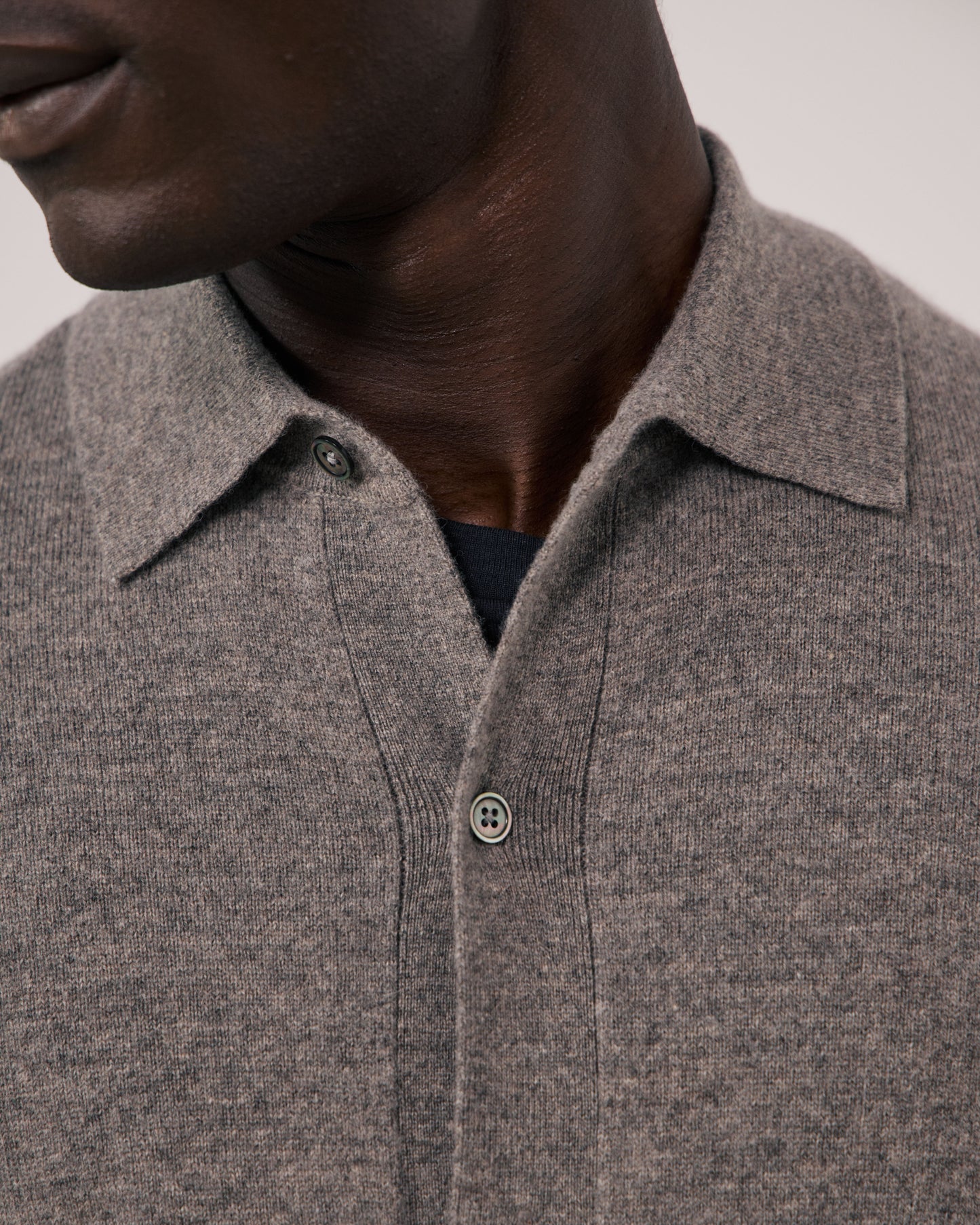 Pull Homme en Laine & Cachemire Marron Cashmere Polo