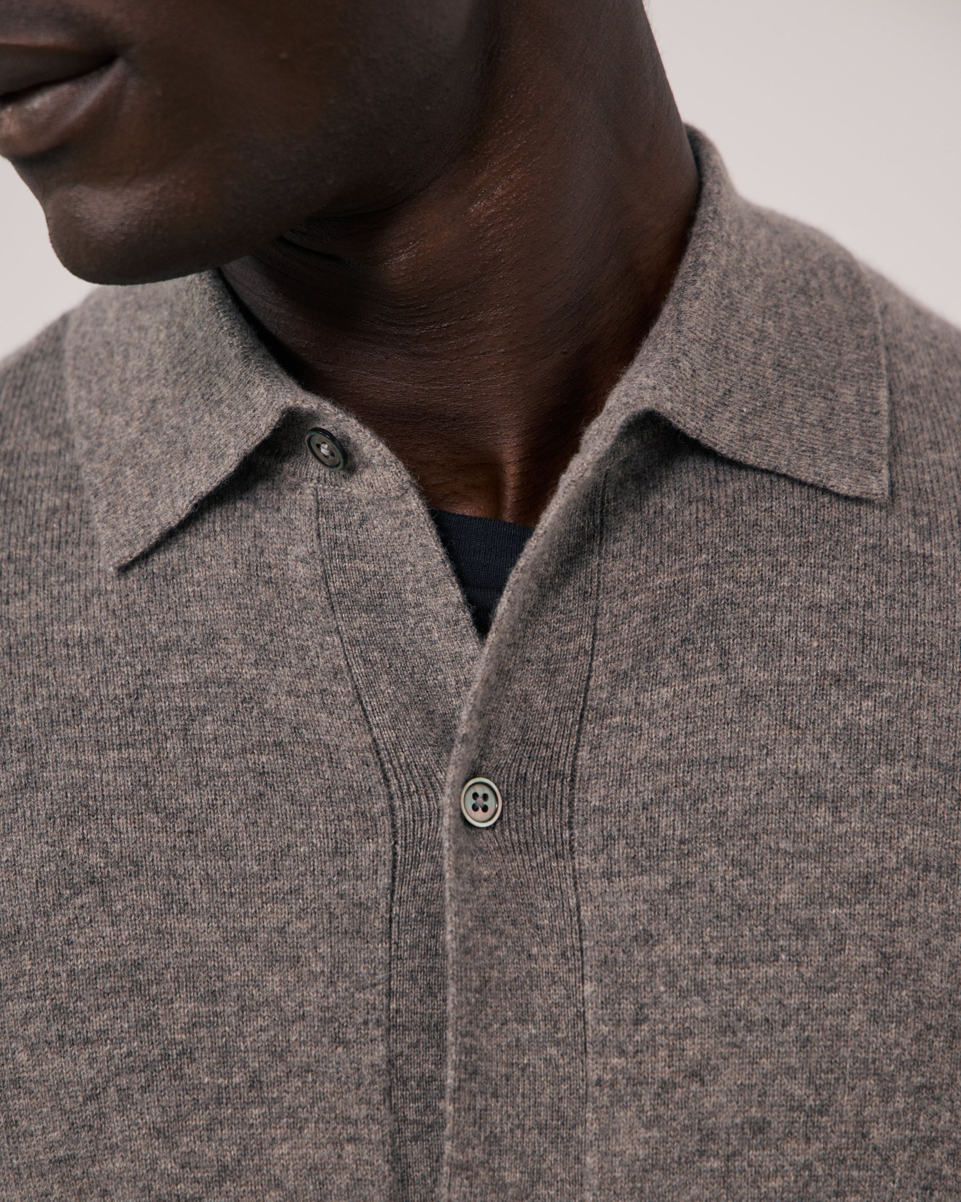 Pull Homme en Laine & Cachemire Marron Cashmere Polo