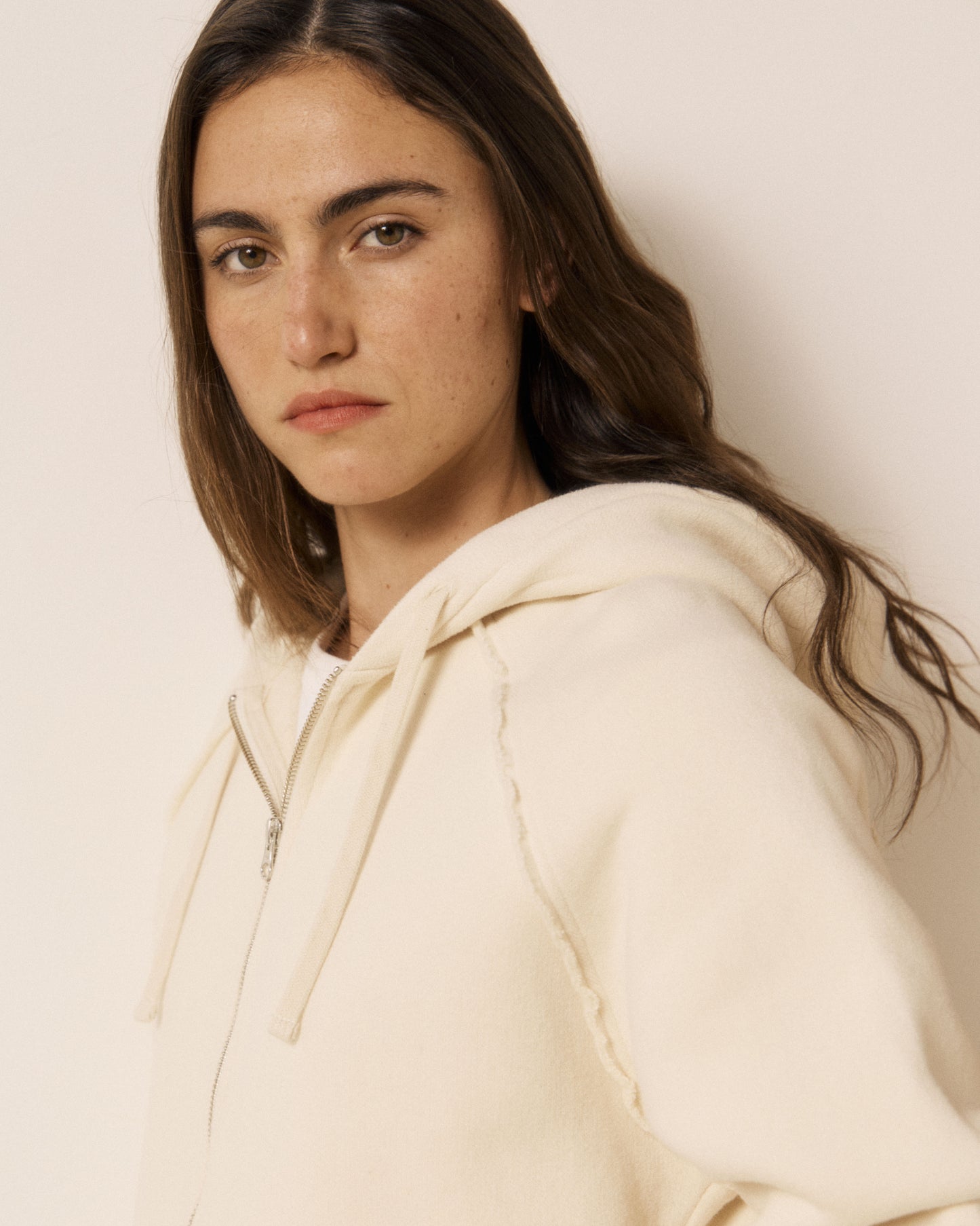 Sweatshirt Femme en Molleton Vanille Tawen