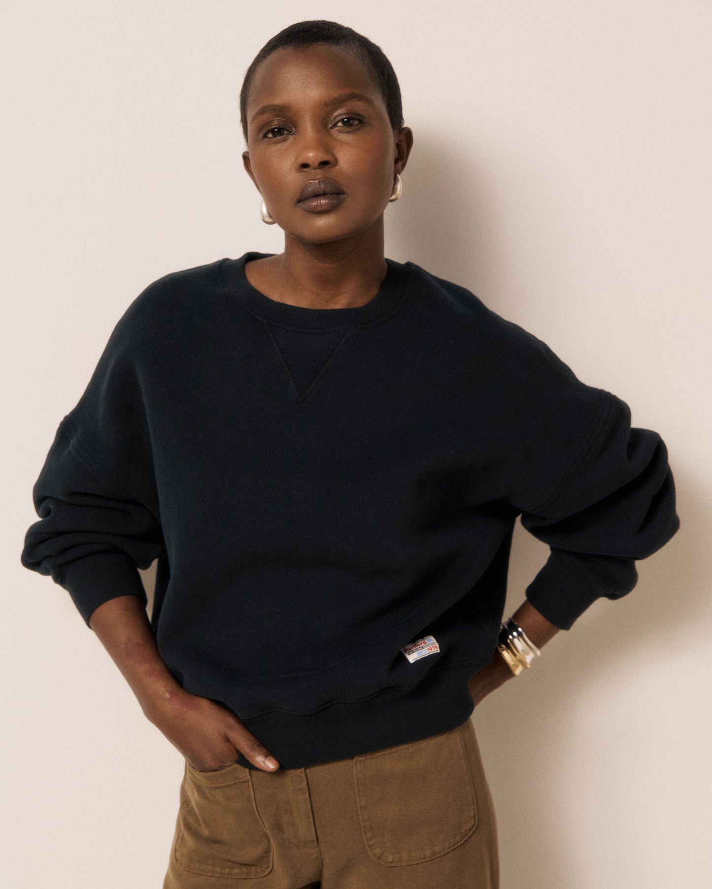 Sweatshirt Femme en Molleton Noir Tagada