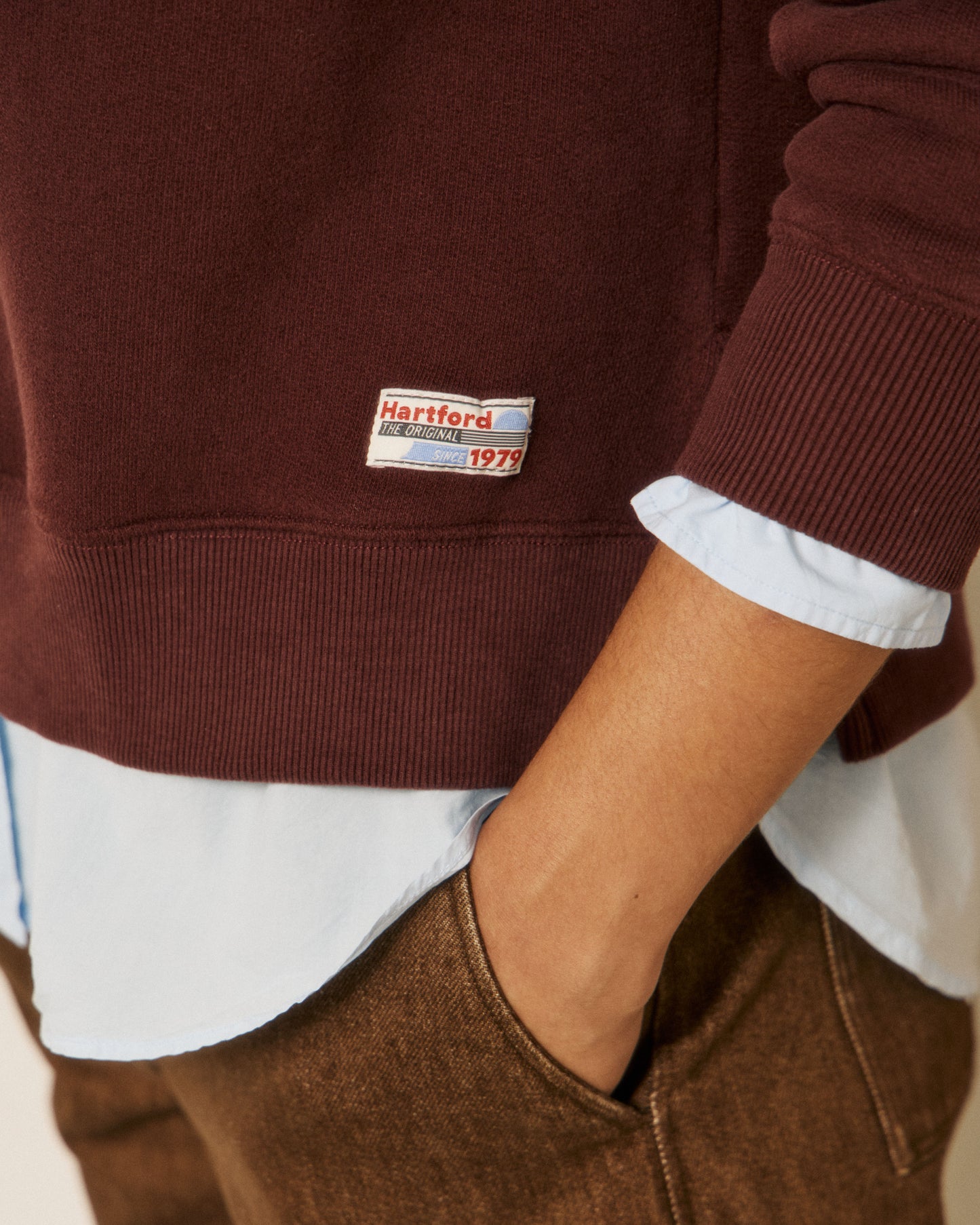 Sweatshirt Femme en Molleton Bordeaux Tussi