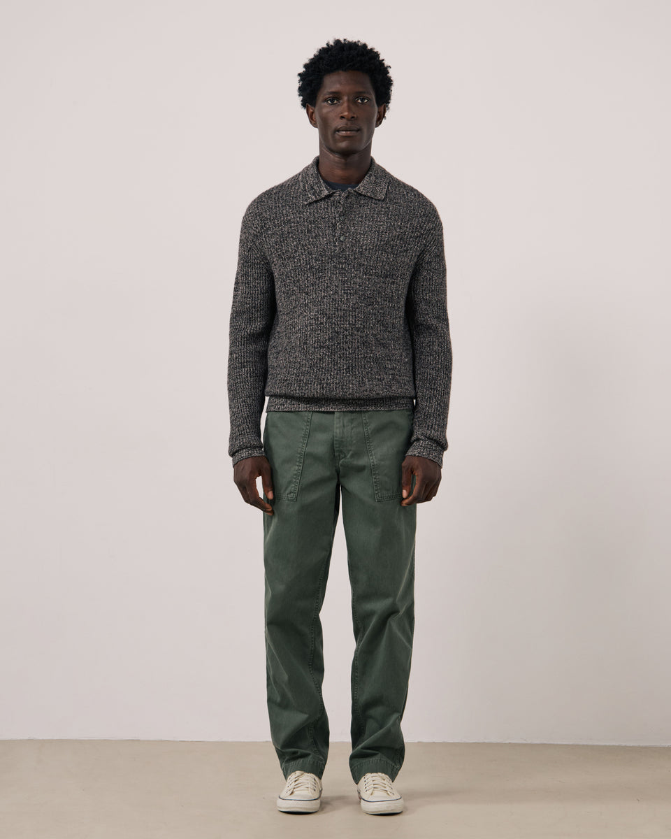 Pull Homme en Laine & Cachemire Marron Marl Polo - Image 2