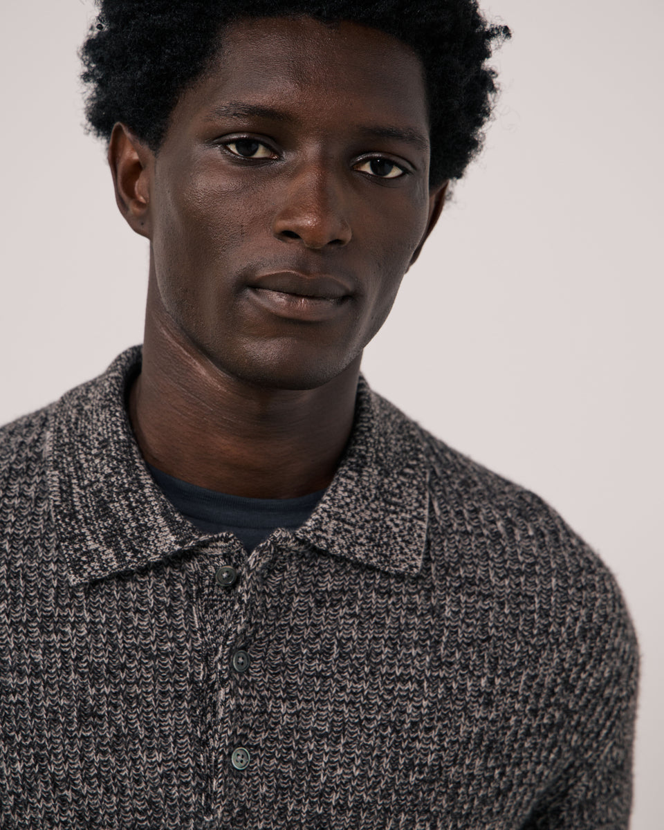 Pull Homme en Laine & Cachemire Marron Marl Polo - Image 3