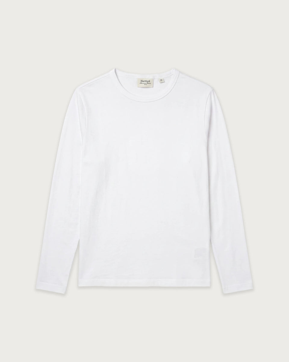 Boys' White Lyocell & Cotton Jersey T-shirt - Image principale