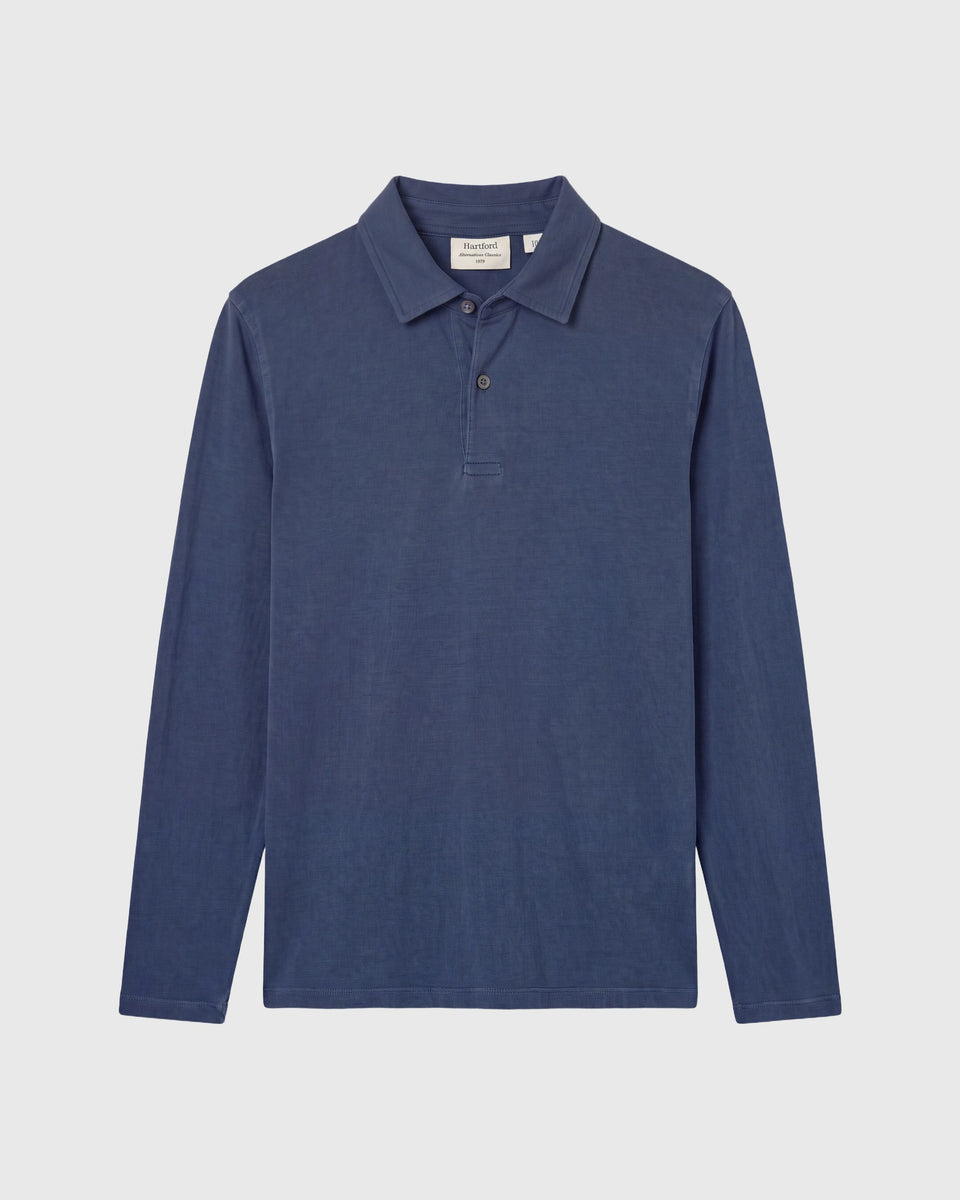 Polo Garçon en Jersey de Lyocell & Coton Bleu Cobalt - Image principale