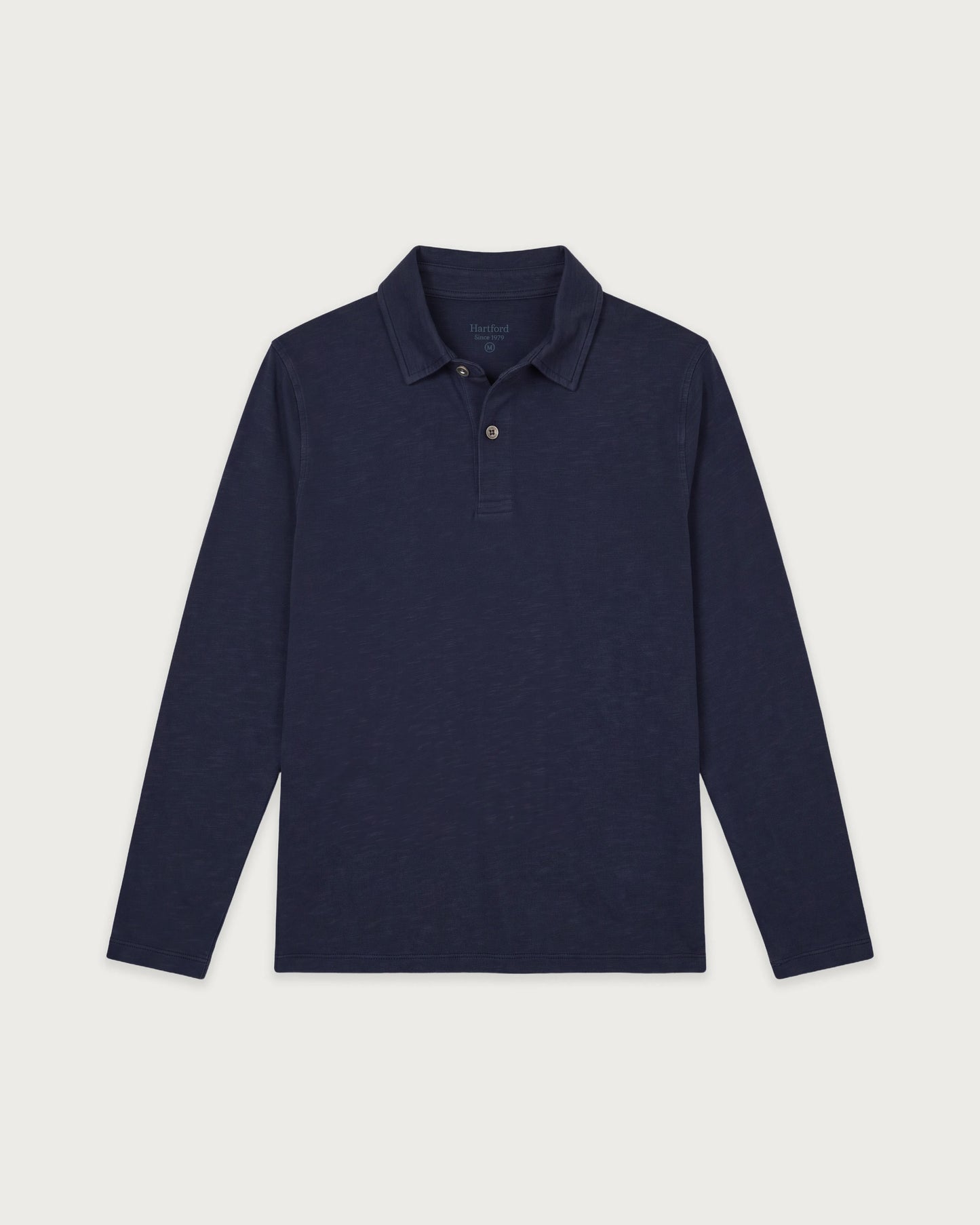 Polo Garçon en Coton Slub Bleu Marine