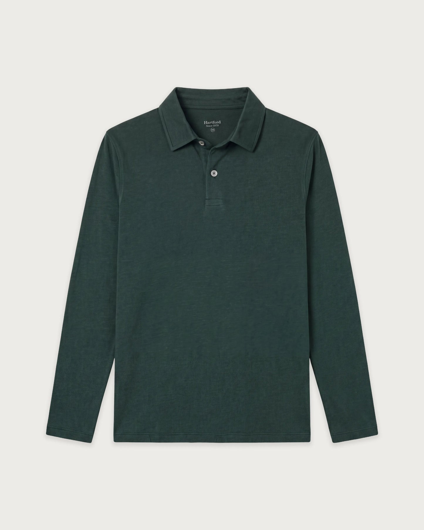 Polo Garçon en Coton Slub Vert Forêt