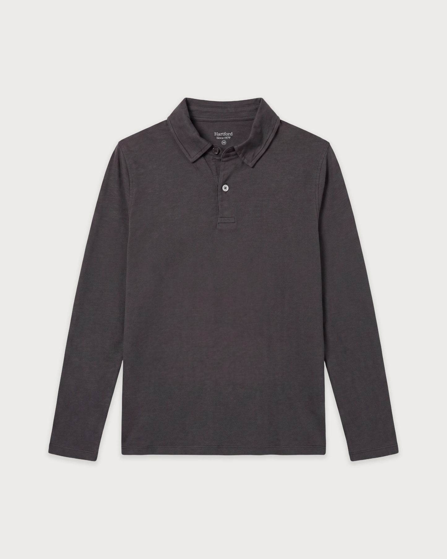Polo Garçon en Coton Slub Carbone