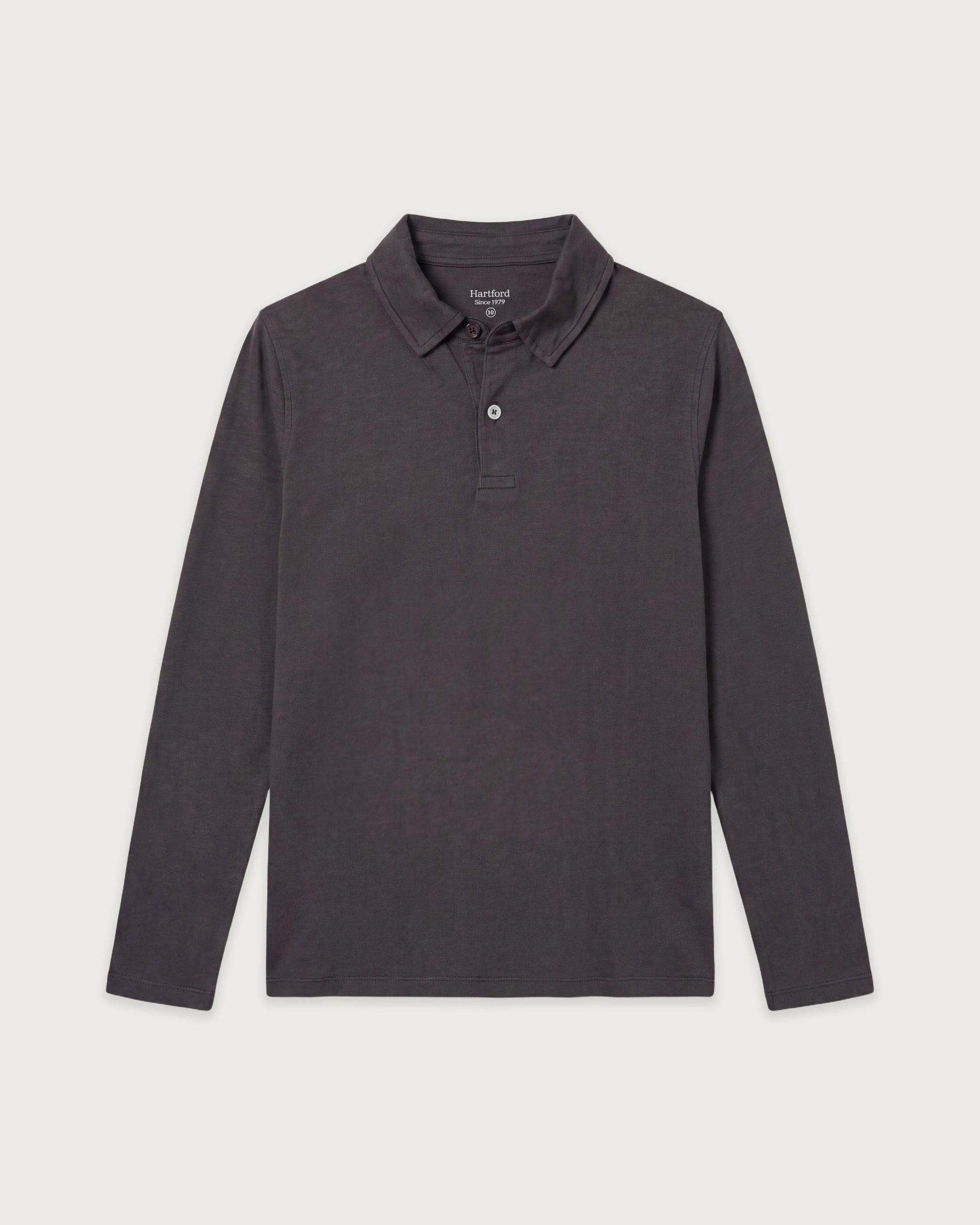 Polo Garçon en Coton Slub Carbone