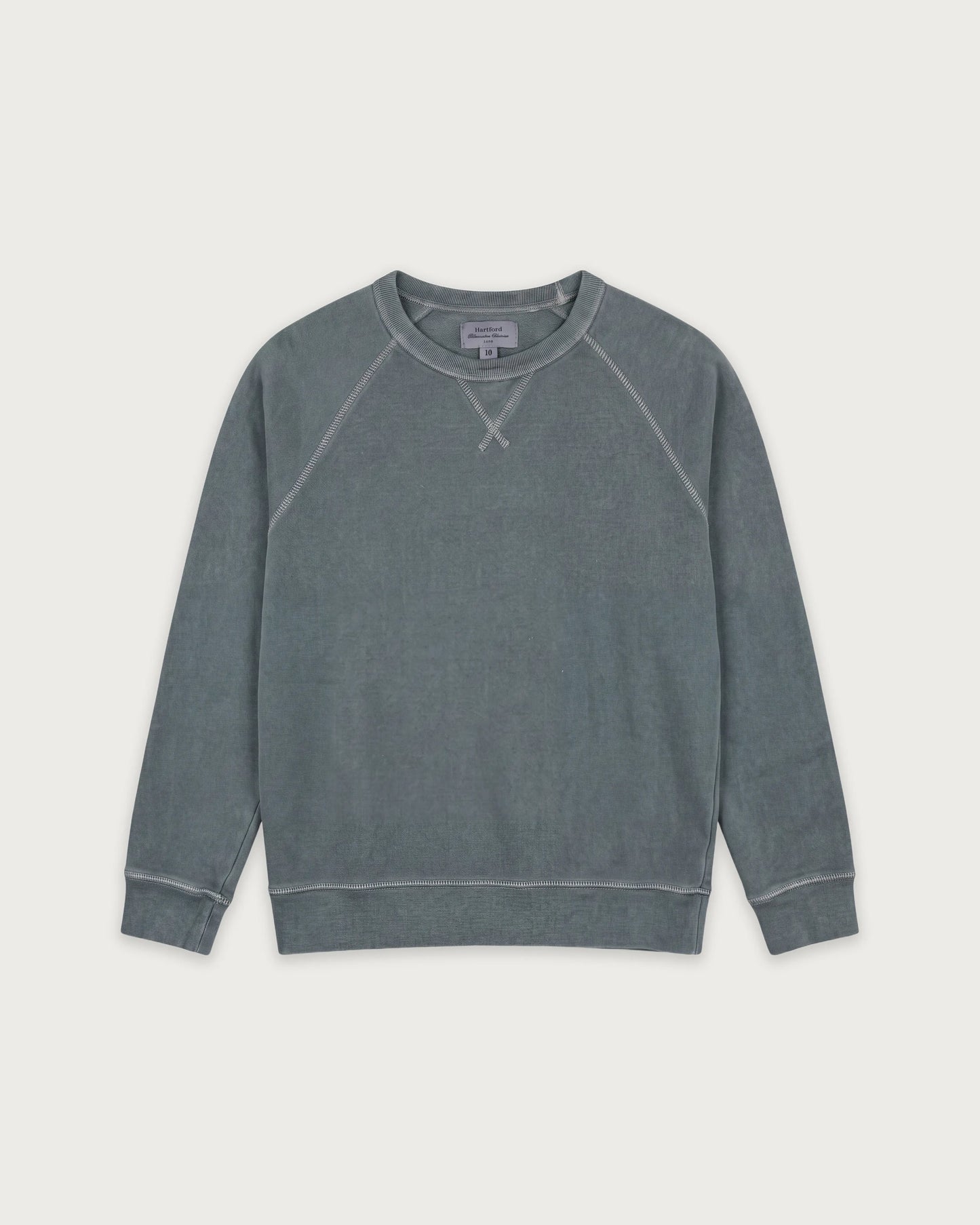 Sweatshirt Garçon en Molleton Léger Vert de gris