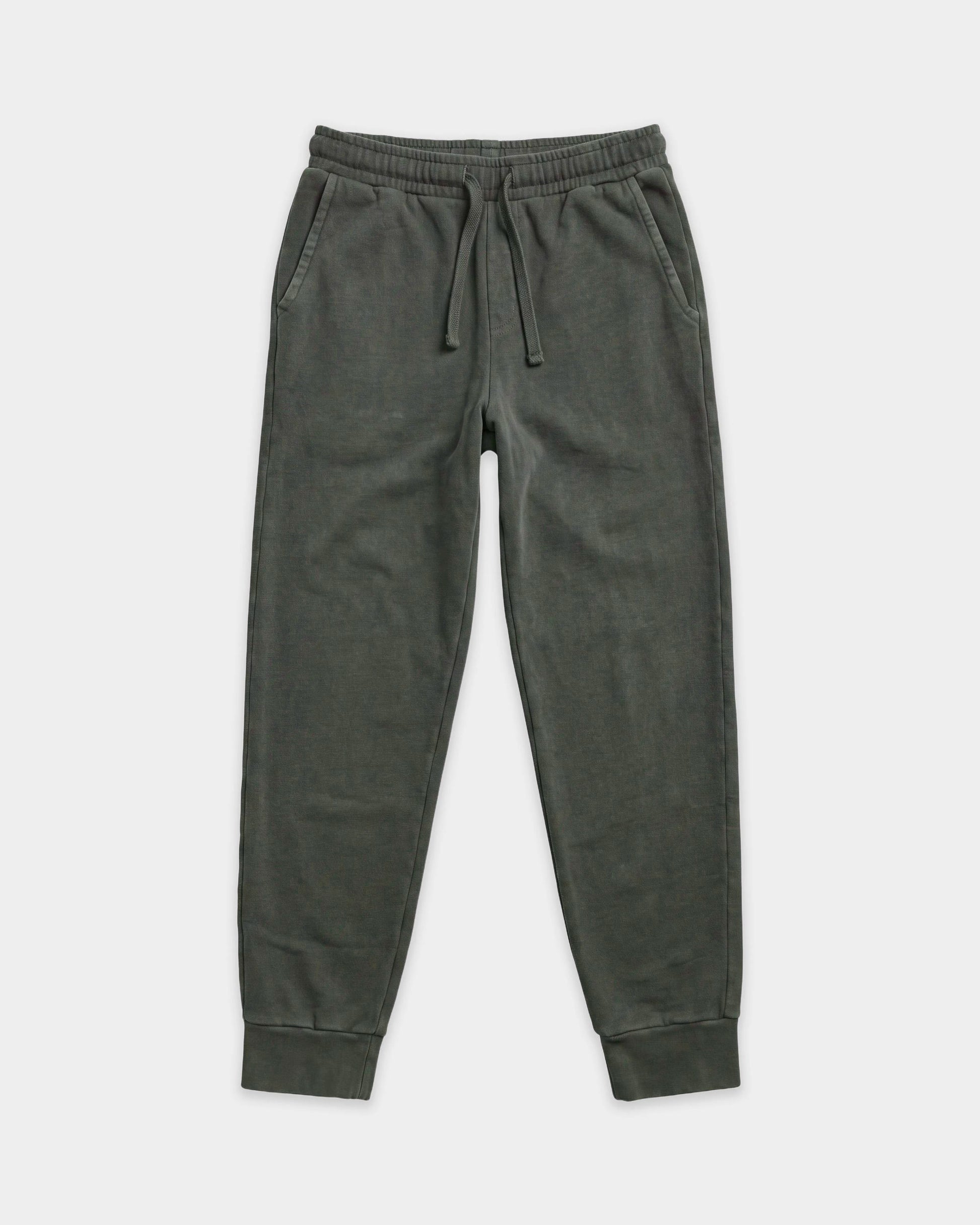 Pantalon Garçon en Molleton Léger Zinc