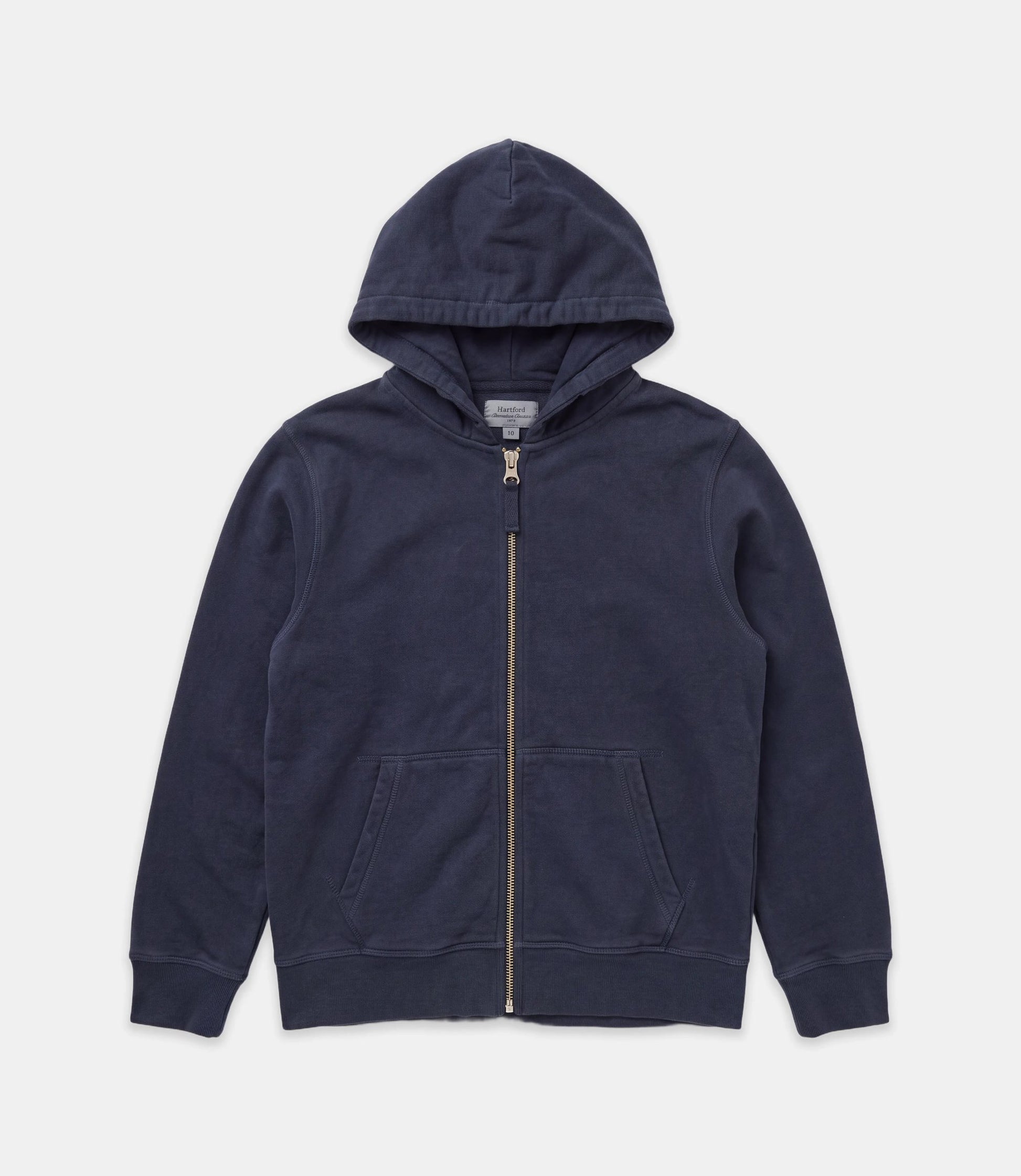 Sweatshirt Garçon en Molleton Léger Bleu Nuit Zipper
