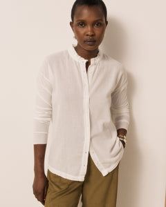 Chemise Femme en Coton Double Face Ecru Takalo