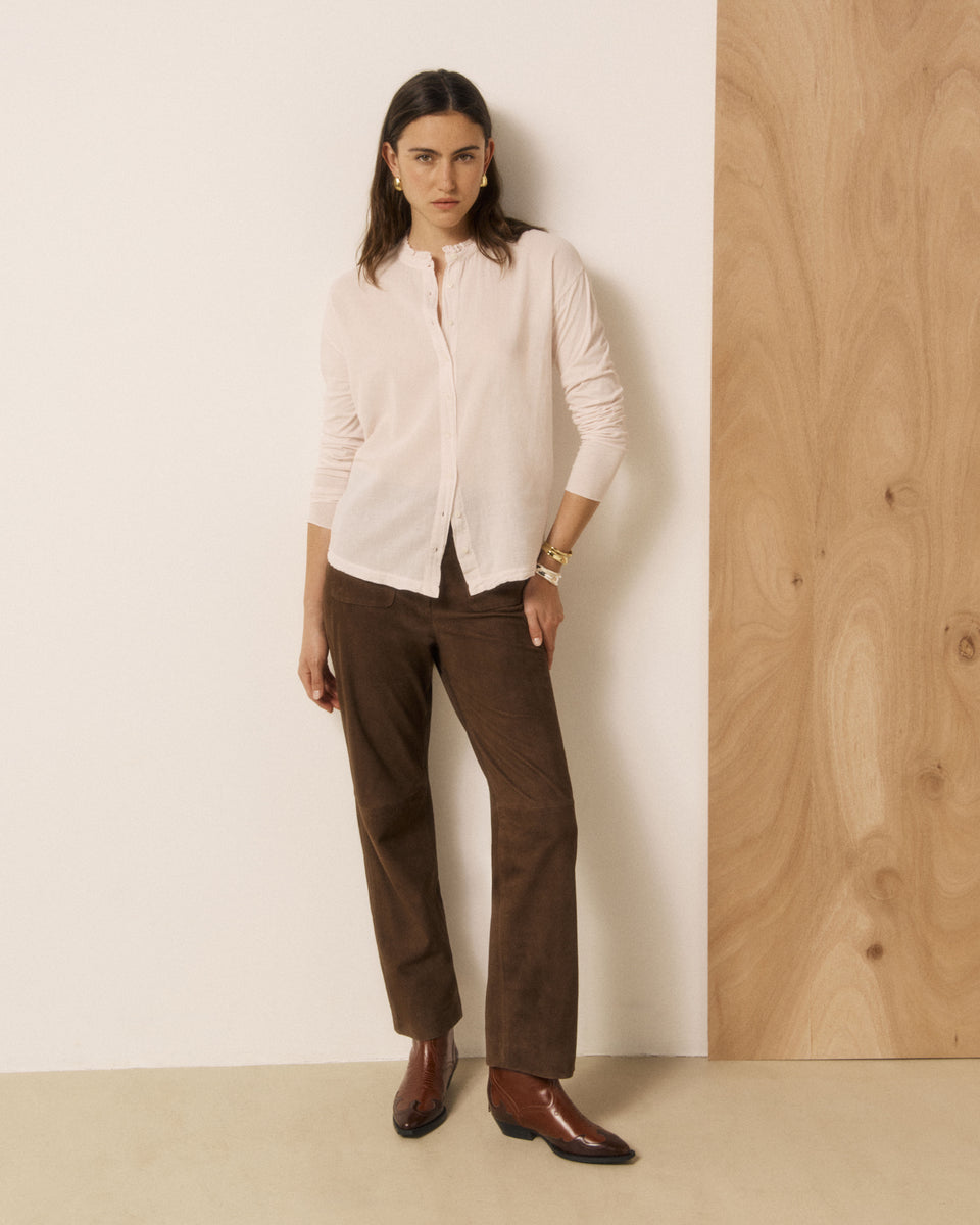 Chemise Femme en Coton Double Face Beige Takalo - Image 2