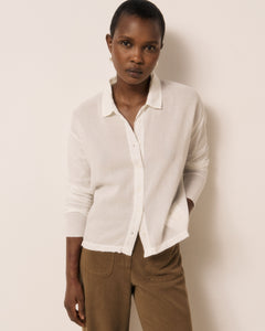 Chemise Femme en Coton Double Face Ecru Tanjona
