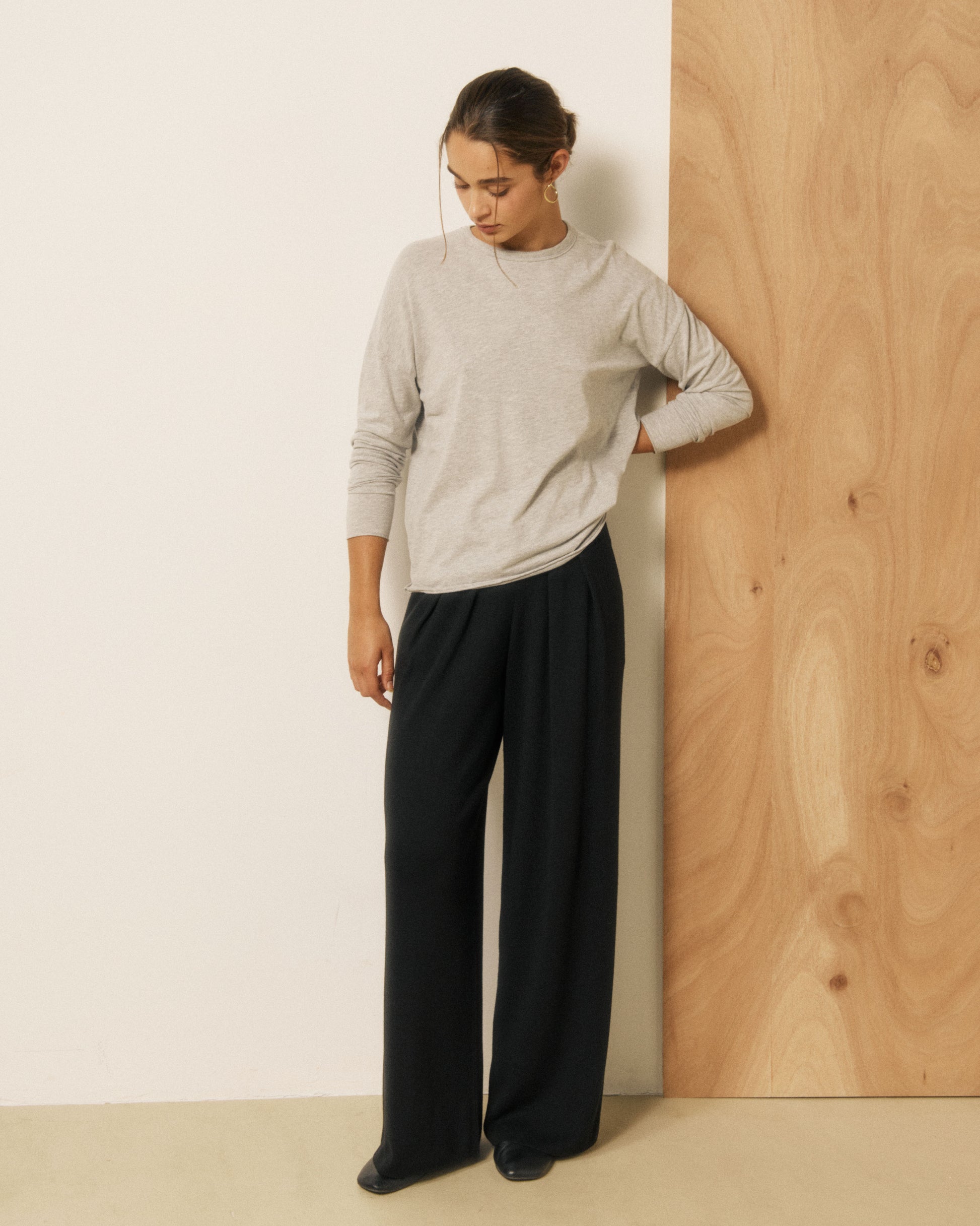 T-shirt Femme en Coton & Modal Gris Tamour