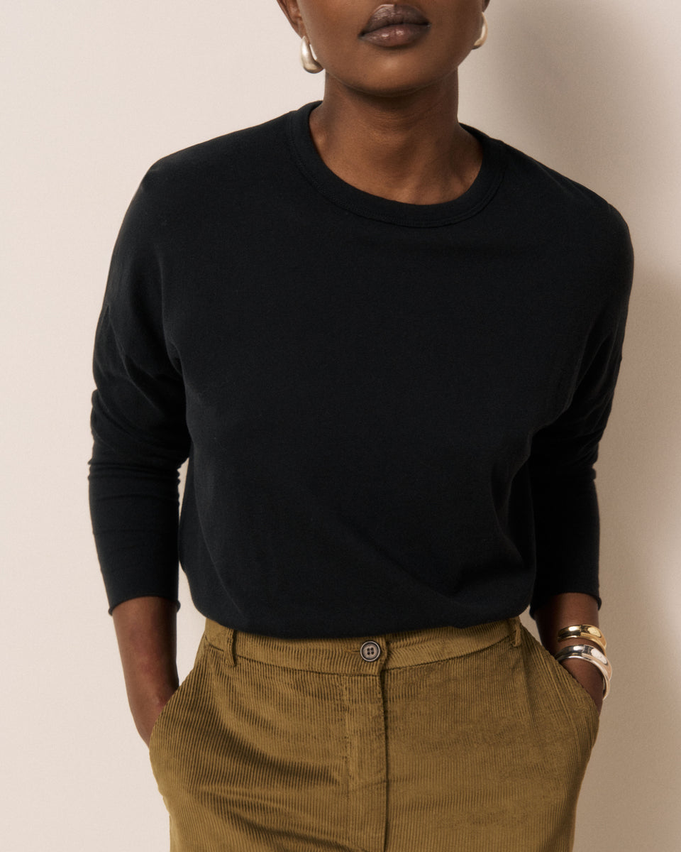 T-shirt Femme en Coton & Modal Noir Tamour - Image principale