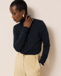 T-shirt Femme en Coton & Modal Bleu Nuit Typhan