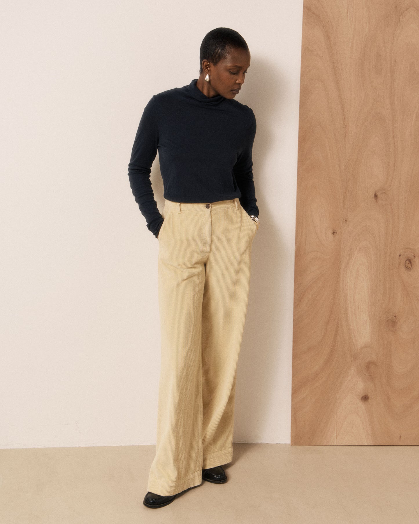 T-shirt Femme en Coton & Modal Bleu Nuit Typhan