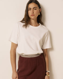 T-shirt Femme en Coton Blanc Testy