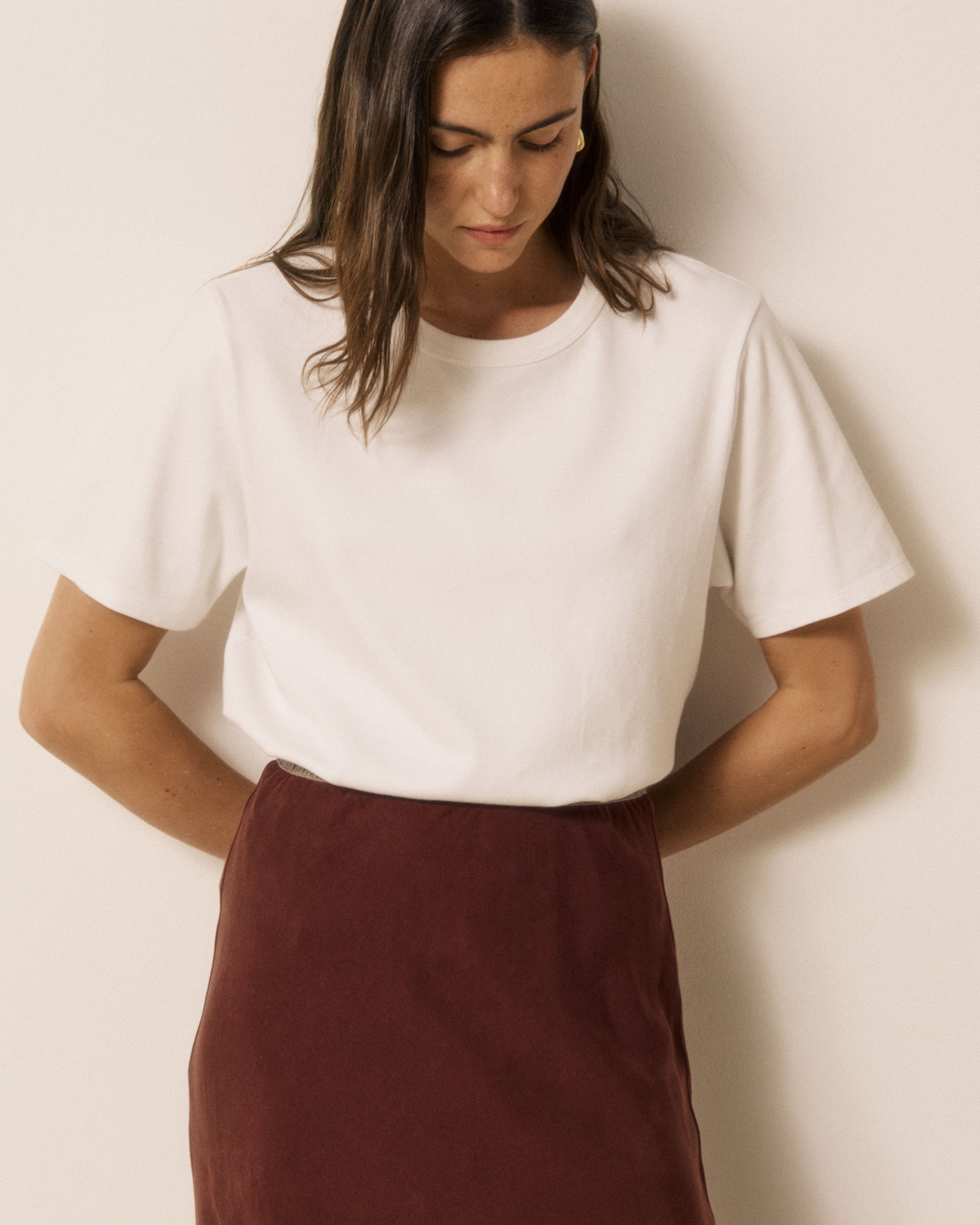 T-shirt Femme en Coton Blanc Testy