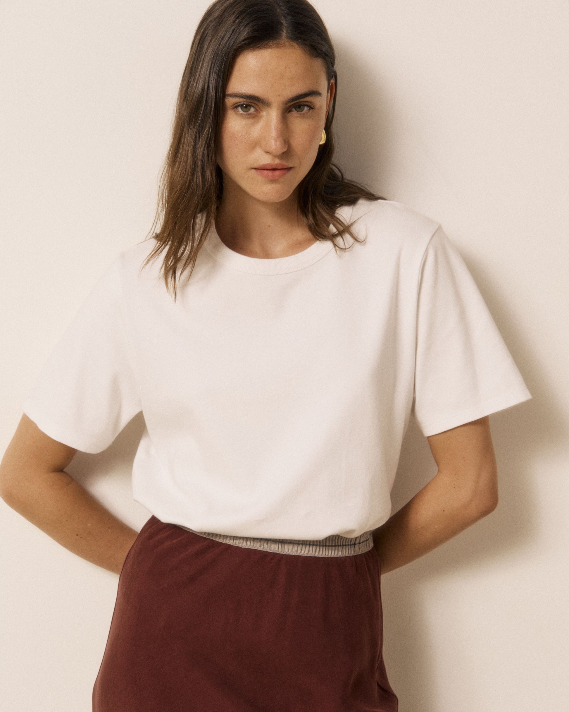 T-shirt Femme en Coton Blanc Testy