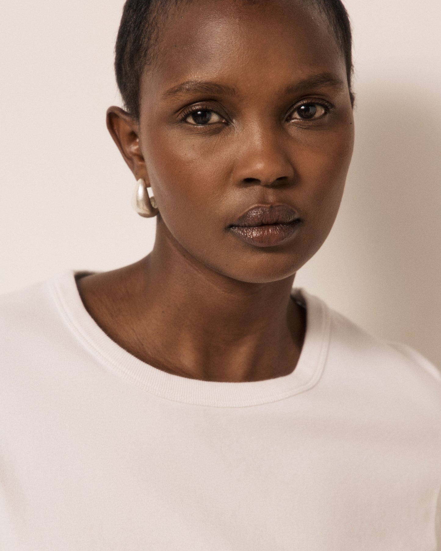 T-shirt Femme en Coton Blanc Tatou