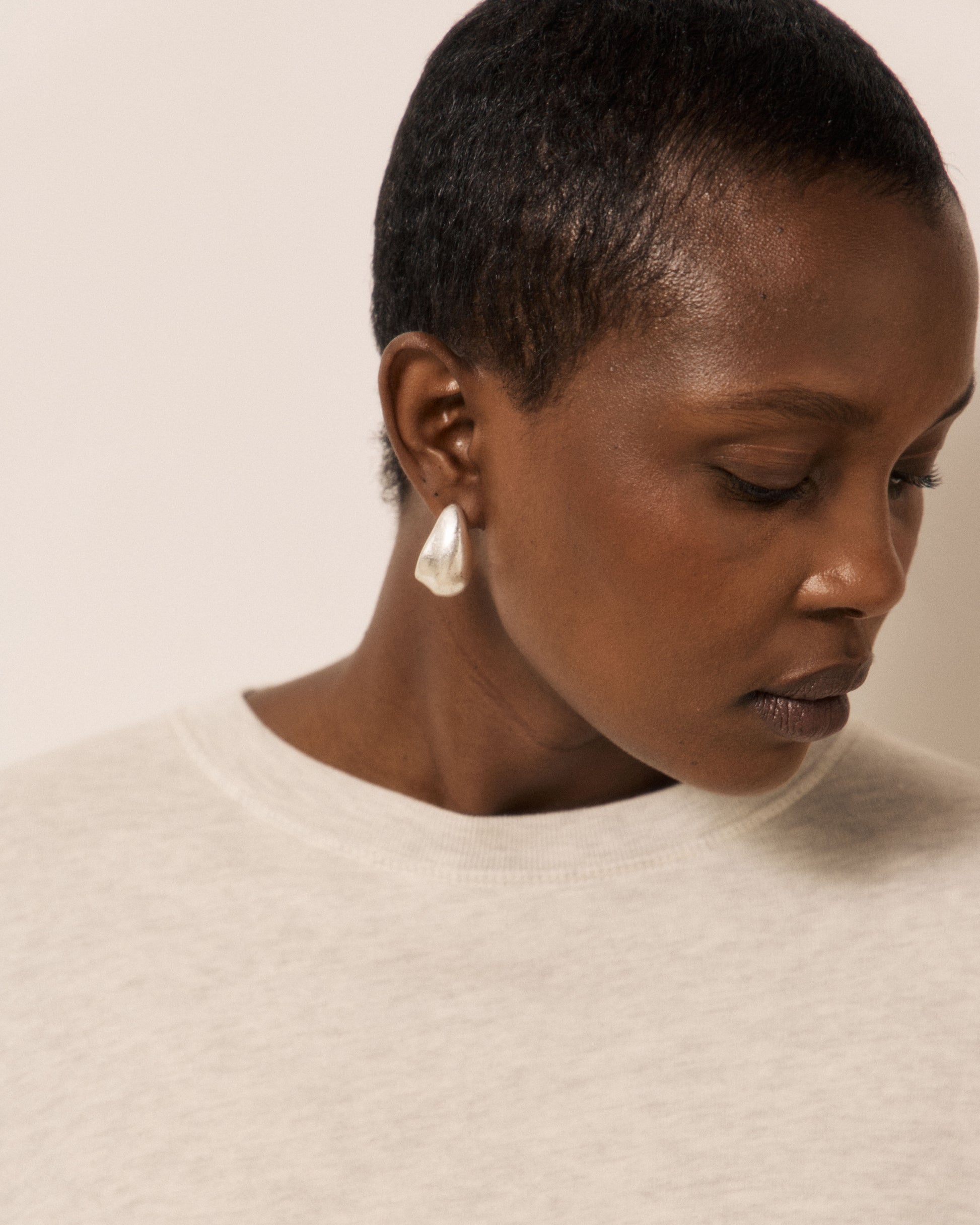 Sweatshirt Femme en Molleton Ecru Tarota