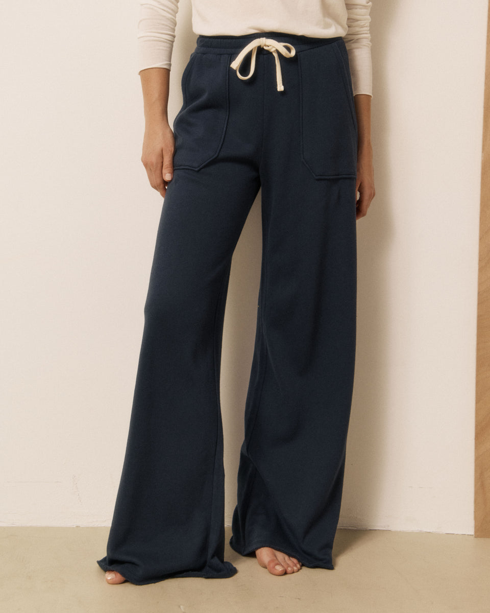 Damenhose aus mitternachtsblauem Sweat Tihoa - Image 3