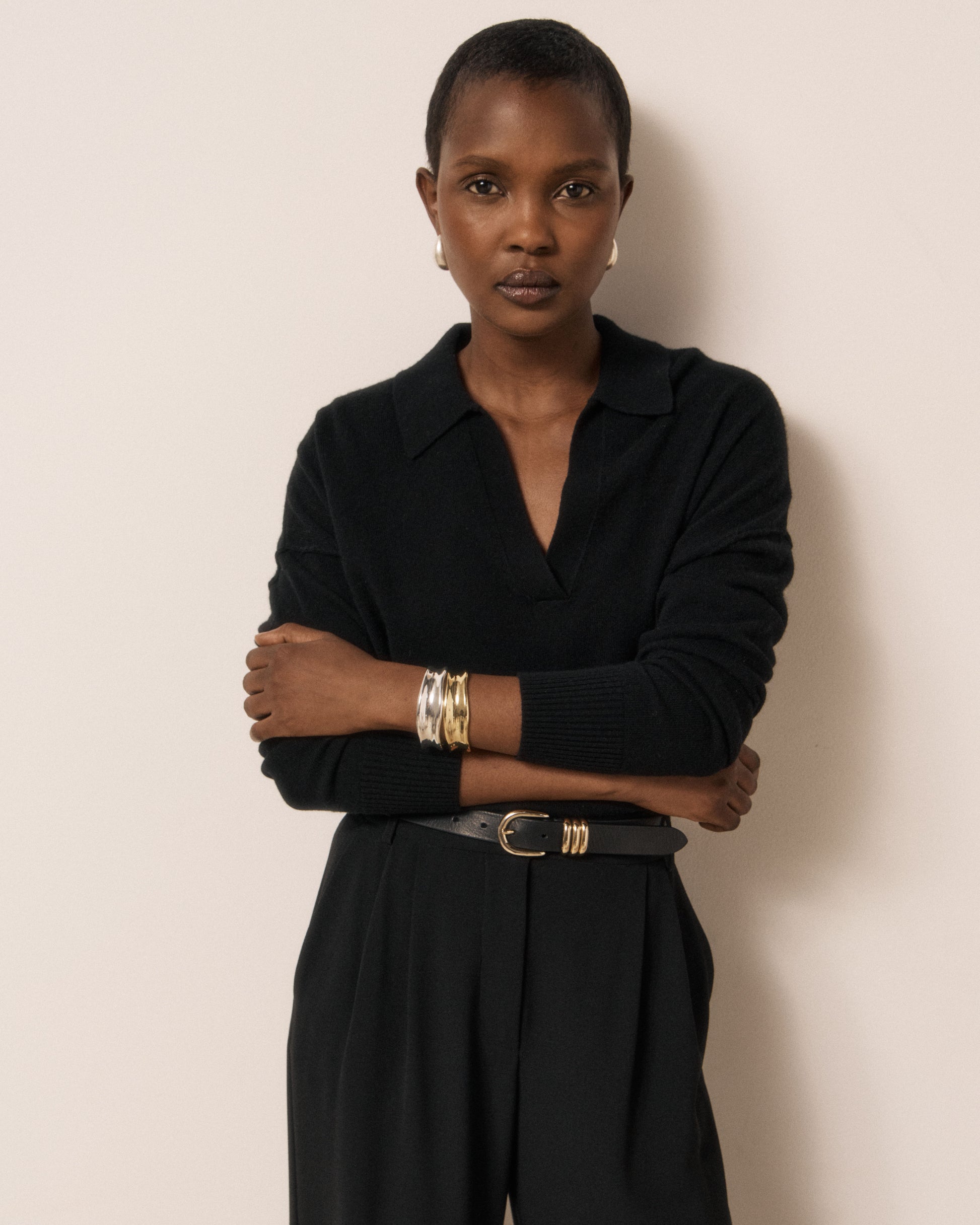 Pull Femme en Laine & Cachemire Noir Murial