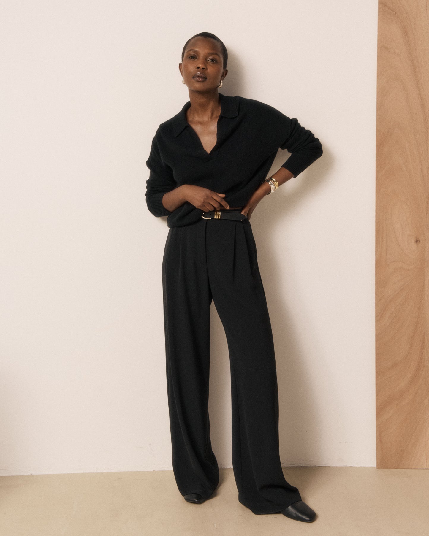 Pull Femme en Laine & Cachemire Noir Murial