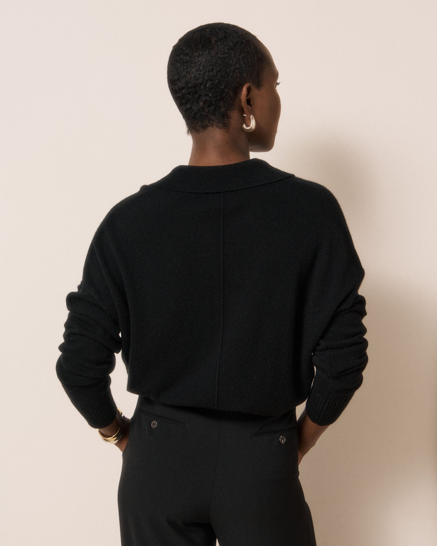 Pull Femme en Laine & Cachemire Noir Murial
