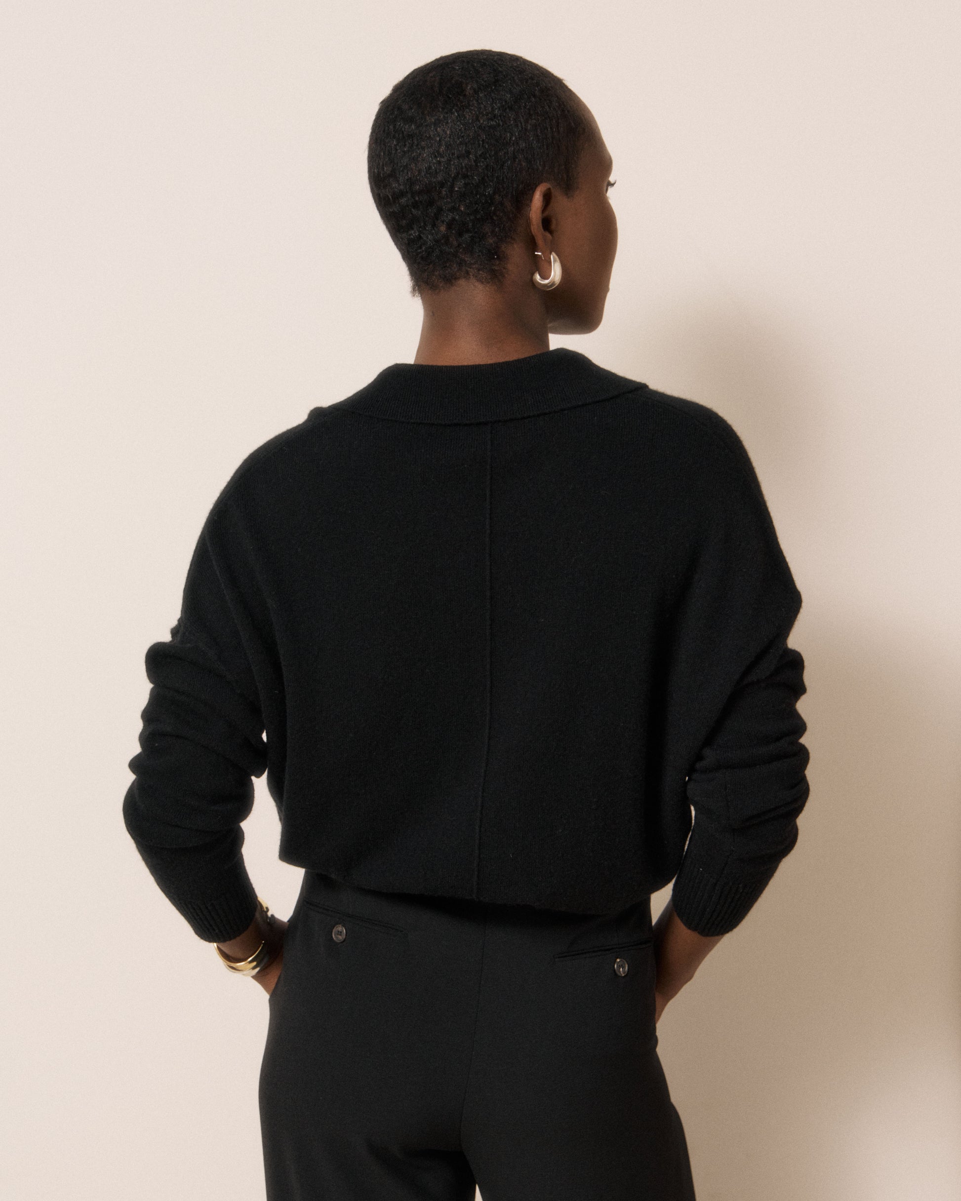 Pull Femme en Laine & Cachemire Noir Murial