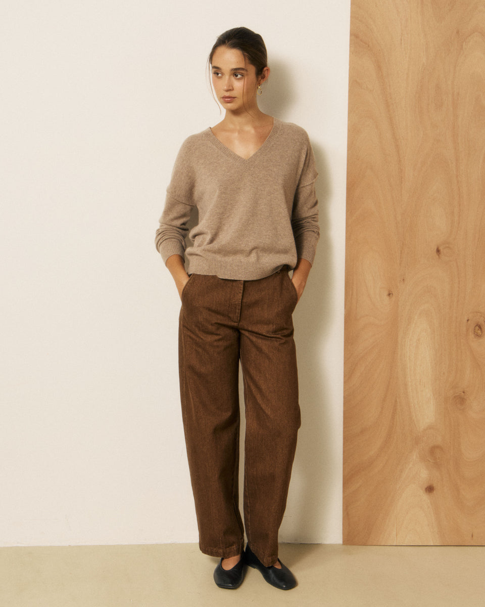 Mino Women's Taupe Wool & Cashmere Sweater - Image 2