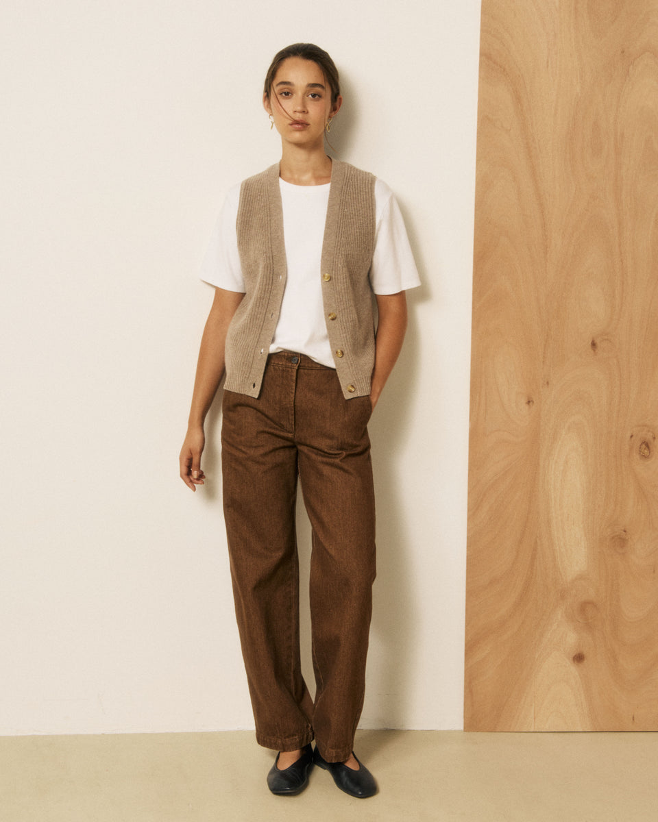 Mohea Women's Taupe Wool & Cashmere Sweater - Image 2